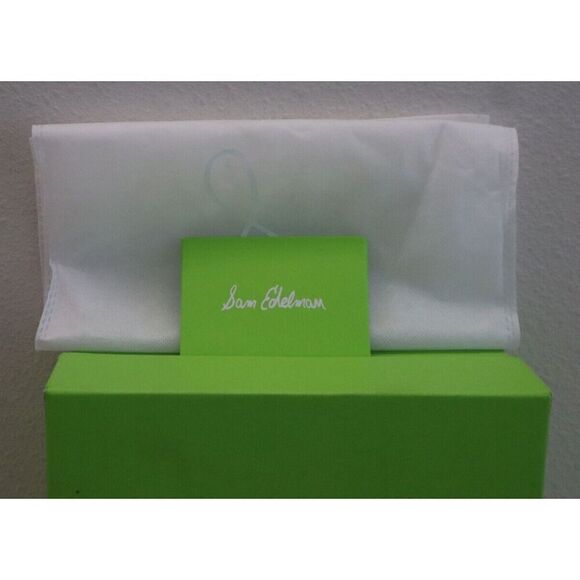 Sam Edelman Women Sz 7.5 Pearl/Ivory Satin Yaro Ankle Strap Block Heel Sandals - Picture 14 of 15